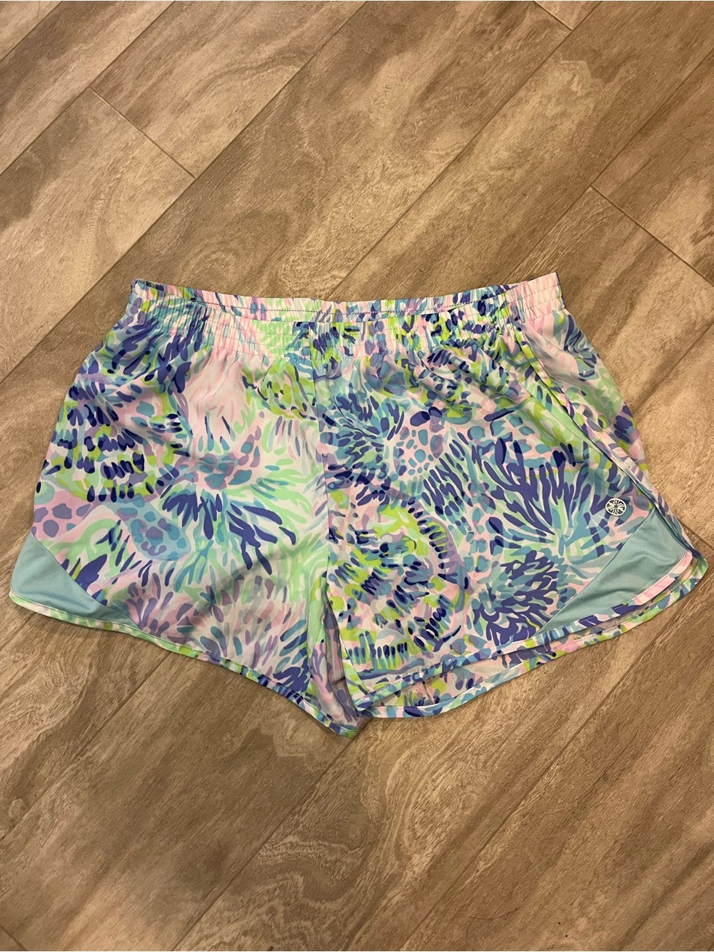 Lilly Pulitzer Pastel Multicolor Floral Athletic Shorts